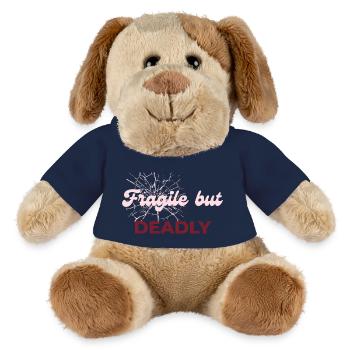 Fragile mais mortel – Soft Girl x Dark Romance - Chien en peluche Helge MiniFeet® - bleu marine - Devant