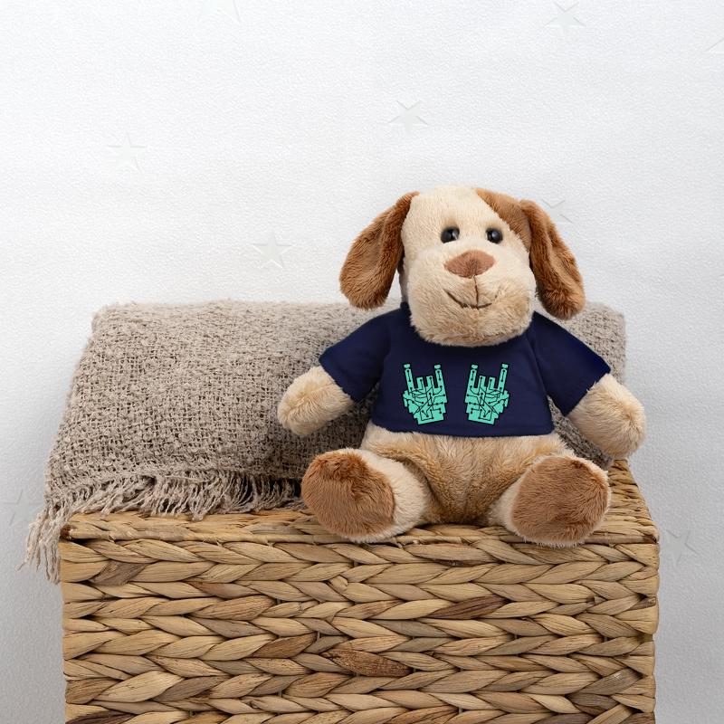 Nerd Geek Heavy Metal Rock Circuits Geste de la main Chien en peluche Helge MiniFeet®