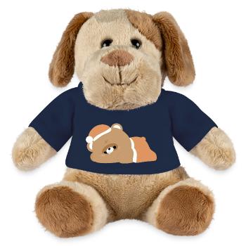 Castor fatigué - Chien en peluche Helge MiniFeet® - bleu marine - Devant