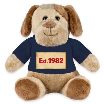 Fondé en 1982 - Chien en peluche Helge MiniFeet® - bleu marine - Devant