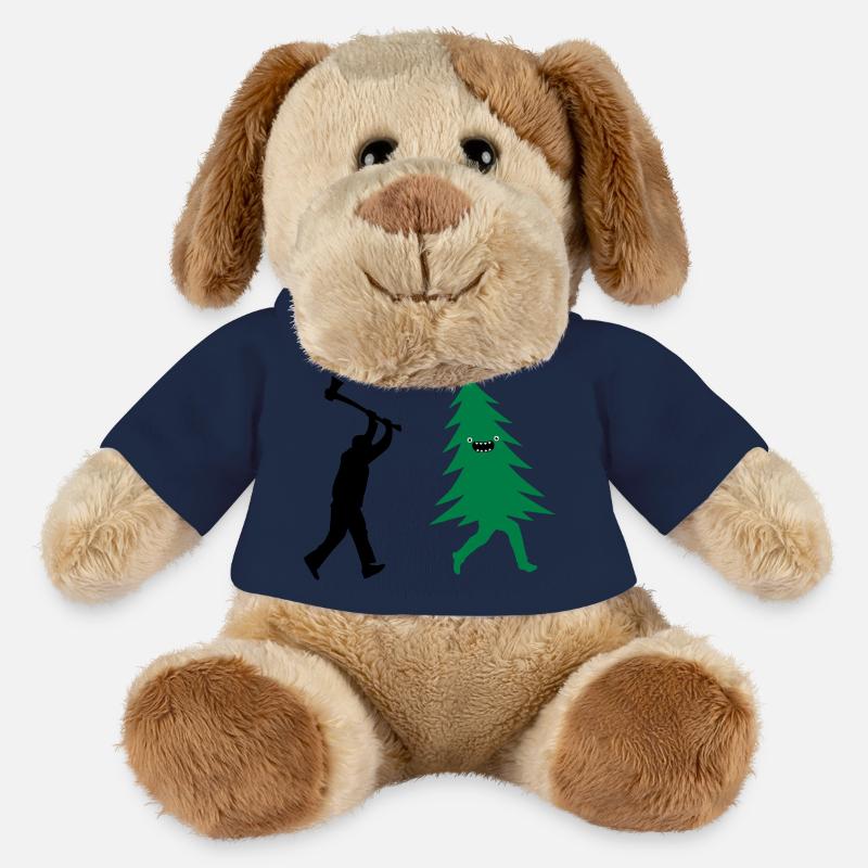 Funny Christmas tree is chased by Lumberjack - MiniFeet® Dog Helge - french navy