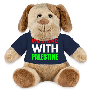 We stand with palestine - Chien en peluche Helge MiniFeet® - bleu marine - Devant