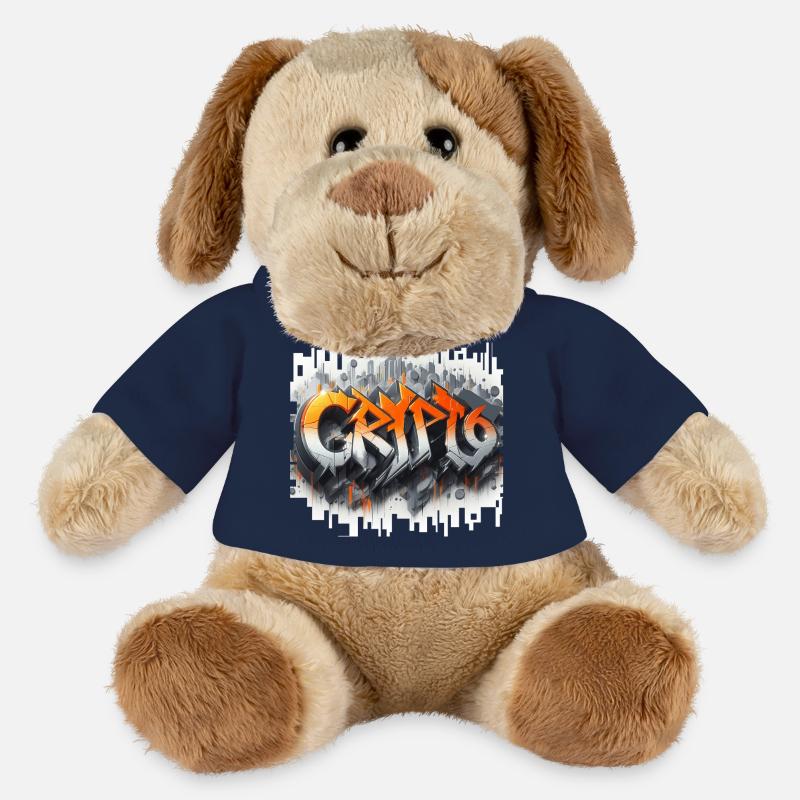 crypto, grafitti text 3D - MiniFeet® Hund Helge - French Navy