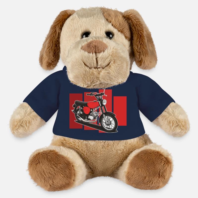 S51 (red) // Illustration - MiniFeet® Dog Helge - french navy