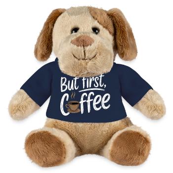 Aber erster Kaffee Koffein Morgen Espresso Lustig - MiniFeet® Hund Helge - French Navy - Vorne