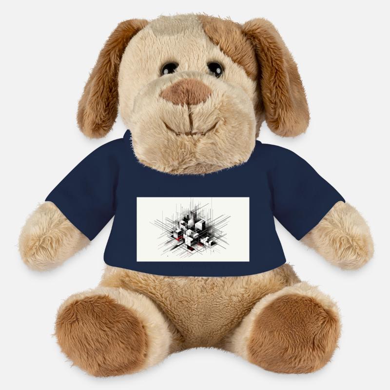 Abstract art - MiniFeet® Dog Helge - french navy