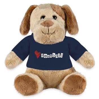 Aimez le football - Chien en peluche Helge MiniFeet® - bleu marine - Devant