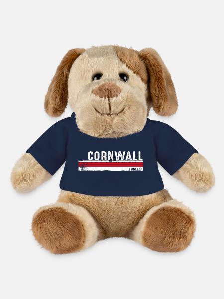 Cornwall England Retro Vintage Design for Coastal - MiniFeet® Dog Helge - french navy
