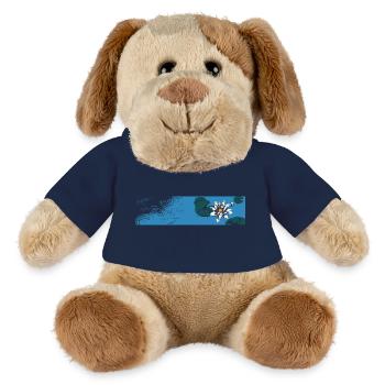 Blaue Seerose auf dem Wasser - MiniFeet® Hund Helge - French Navy - Vorne