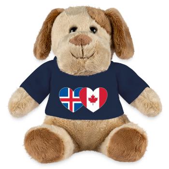 Iceland Canada Flag Heart - MiniFeet® Dog Helge - french navy - Front