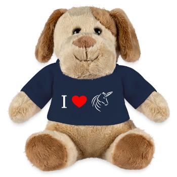 I love unicorns - i love unicorns - MiniFeet® Dog Helge - french navy - Front
