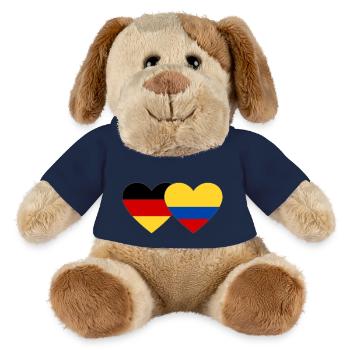 Germany Colombia Flag Heart - MiniFeet® Dog Helge - french navy - Front
