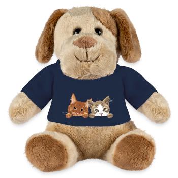 Niedliche zwei Katzen spähen - MiniFeet® Hund Helge - French Navy - Vorne