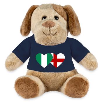 Nigeria Angleterre Drapeau Coeur - Chien en peluche Helge MiniFeet® - bleu marine - Devant