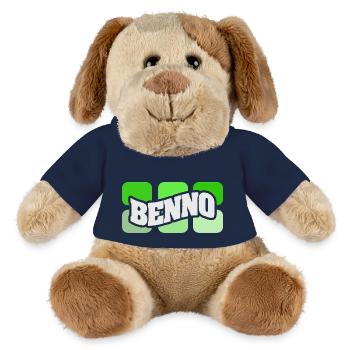 Nom : Benno - Chien en peluche Helge MiniFeet® - bleu marine - Devant
