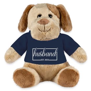 Ehemann Est. 2023 Verlobungsgeschenk des Bräutigams - MiniFeet® Hund Helge - French Navy - Vorne
