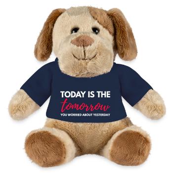 Motivierendes Weisheitsdesign. Die Vibes von morgen von heute - MiniFeet® Hund Helge - French Navy - Vorne