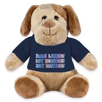 Geek Birthday Funny Cat Cool Fawn Cat Bday - MiniFeet® Dog Helge - french navy - Front