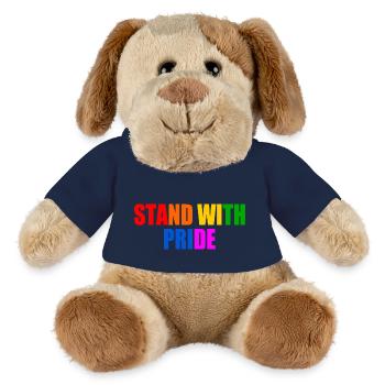 Stand with pride - Chien en peluche Helge MiniFeet® - bleu marine - Devant