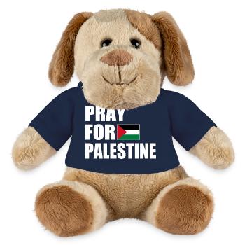 Pray for palestine - Chien en peluche Helge MiniFeet® - bleu marine - Devant