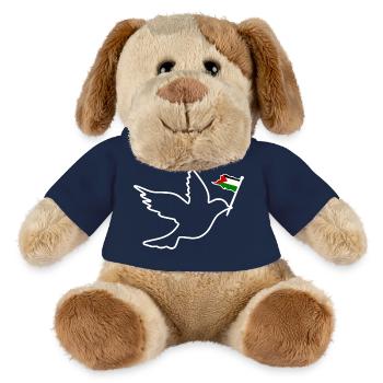 Free palestine - Chien en peluche Helge MiniFeet® - bleu marine - Devant