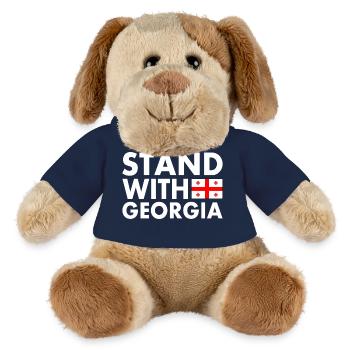 Georgia - Chien en peluche Helge MiniFeet® - bleu marine - Devant