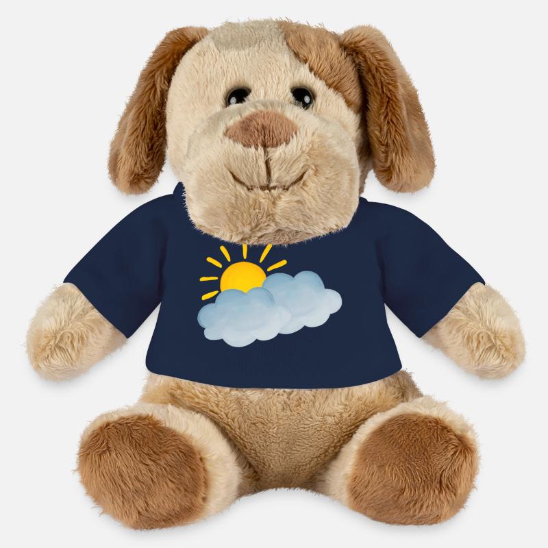 Slightly cloudy, weather symbol - MiniFeet® Dog Helge - french navy