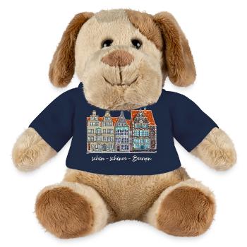 Bremen Markt, Zeichnung, Deutschland - MiniFeet® Hund Helge - French Navy - Vorne