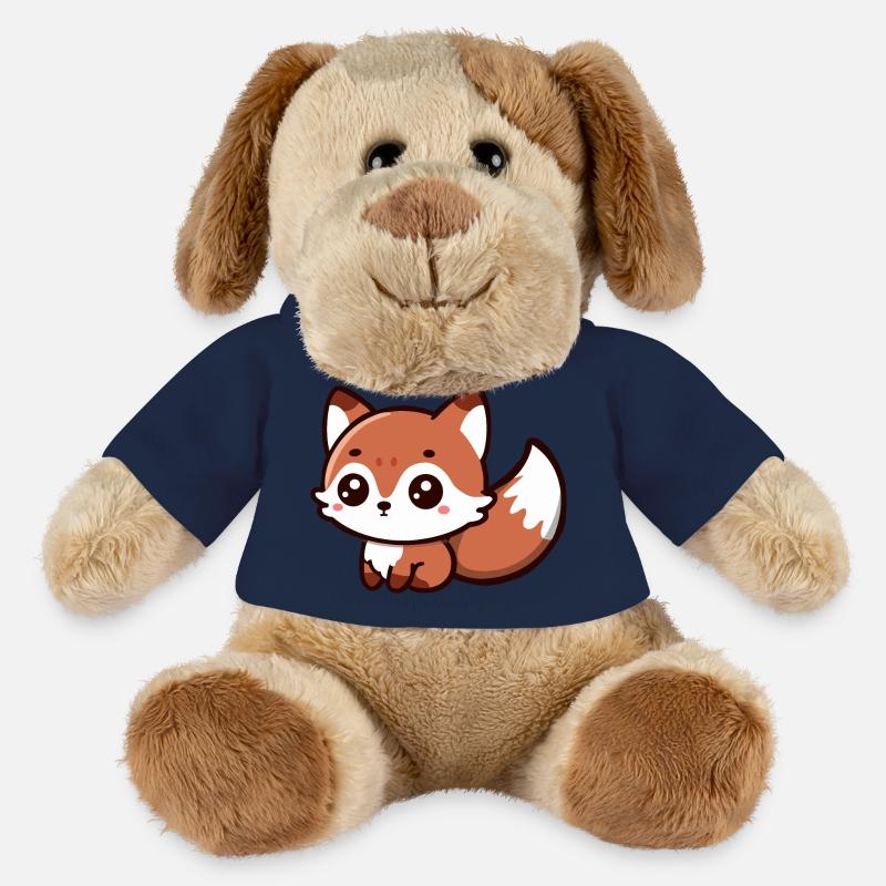 Fluffy Delight : Charme Chibi Fox - Chien en peluche Helge MiniFeet® - bleu marine