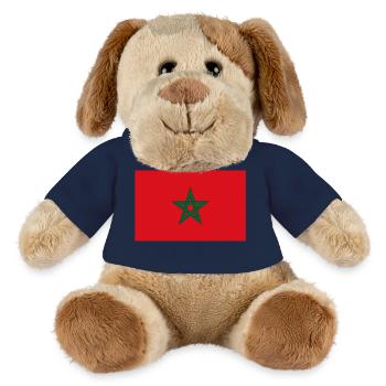 Drapeau du Maroc - Chien en peluche Helge MiniFeet® - bleu marine - Devant