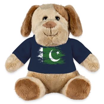 Drapeau pakistanais utilisé - Chien en peluche Helge MiniFeet® - bleu marine - Devant
