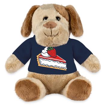 Tarte aux fraises - Chien en peluche Helge MiniFeet® - bleu marine - Devant