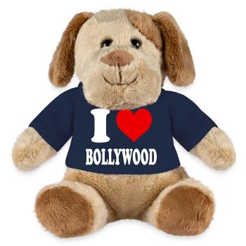 I Love Bollywood Heart Funny Witty - MiniFeet® Dog Helge - french navy - Front