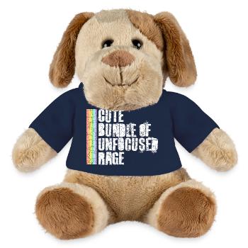 Funny Cute Bundle Of Unfocused Rage Rainbow Goth - MiniFeet® Dog Helge - french navy - Front