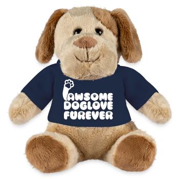 Pawsome Doglove Furever - Awesome Dog Love Forever - Chien en peluche Helge MiniFeet® - bleu marine - Devant