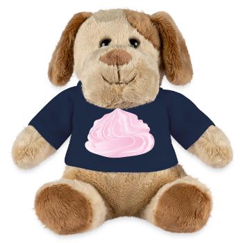 Illustration of a pink cream topping - MiniFeet® Dog Helge - french navy - Front