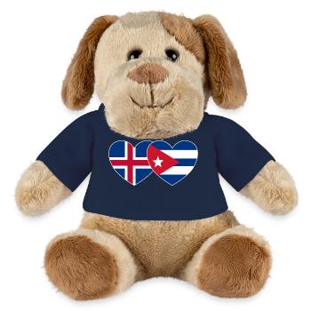 Islande Drapeau de Cuba Coeur - Chien en peluche Helge MiniFeet® - bleu marine - Devant