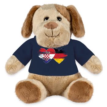 Croatia Germany flag used heart - MiniFeet® Dog Helge - french navy - Front