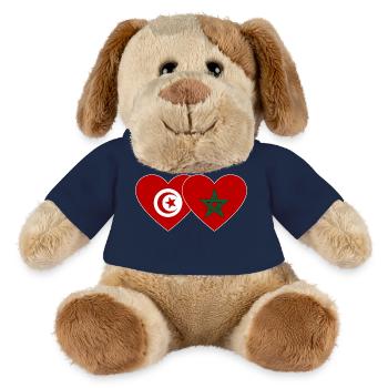 Tunesien Marokko Flagge Herz - MiniFeet® Hund Helge - French Navy - Vorne