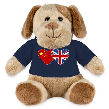 China England Heart Flag - MiniFeet® Dog Helge - french navy - Front