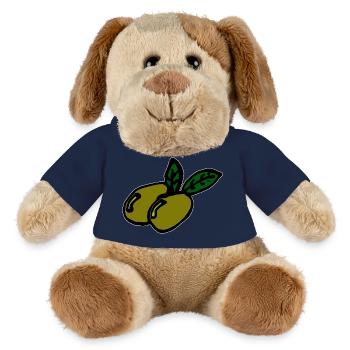 Deux olives - Chien en peluche Helge MiniFeet® - bleu marine - Devant