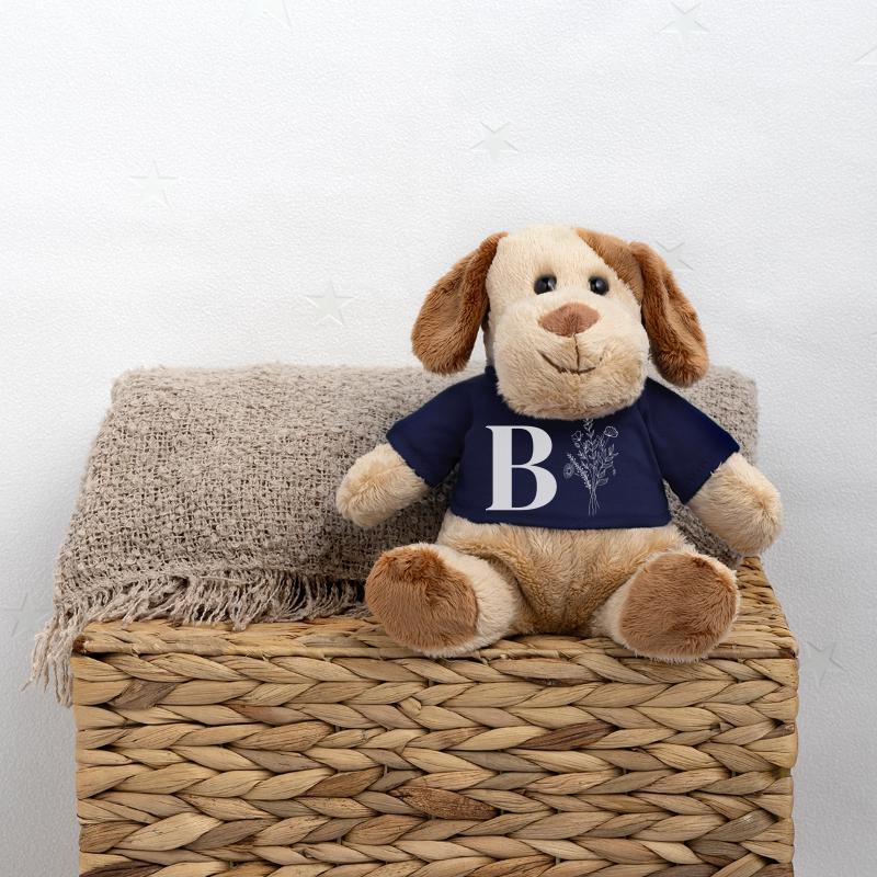 Lette b fleurs minimalistes Chien en peluche Helge MiniFeet®