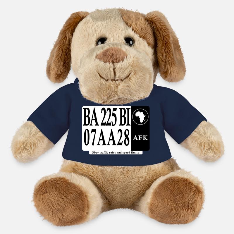 Plaque de sensibilisation Routière - Chien en peluche Helge MiniFeet® - bleu marine