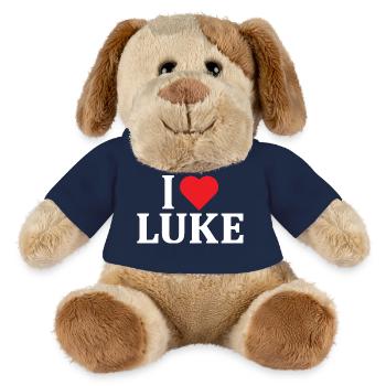 I Love Luke T-Shirt T-Shirt Gift Idea - MiniFeet® Dog Helge - french navy - Front
