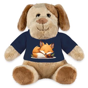 Süßes schlafender Fuchs für Waldtier Fans - MiniFeet® Hund Helge - French Navy - Vorne