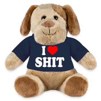I love shit - Cagnolino Helge di MiniFeet® - blu navy - Fronte