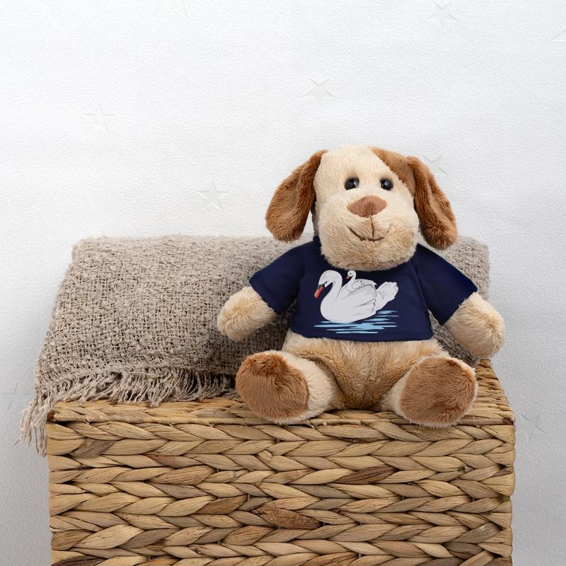 Une maman cygne blanc et son bébé Chien en peluche Helge MiniFeet®