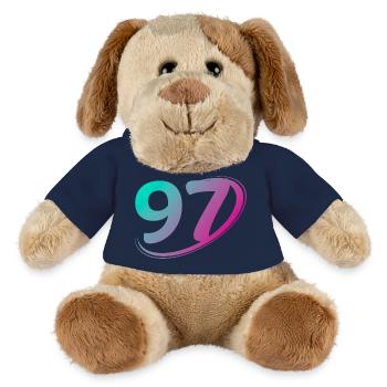 Numéro 97 multicolore - Chien en peluche Helge MiniFeet® - bleu marine - Devant