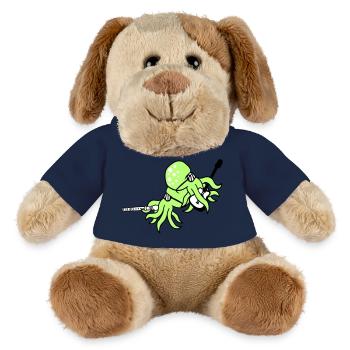 2 Kraken Gitarre Flöte Oktopus Tintenfisch Freunde - MiniFeet® Hund Helge - French Navy - Vorne