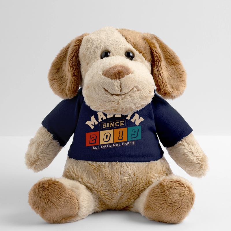 Made in 2019 anniversaire 5 ans Chien en peluche Helge MiniFeet®